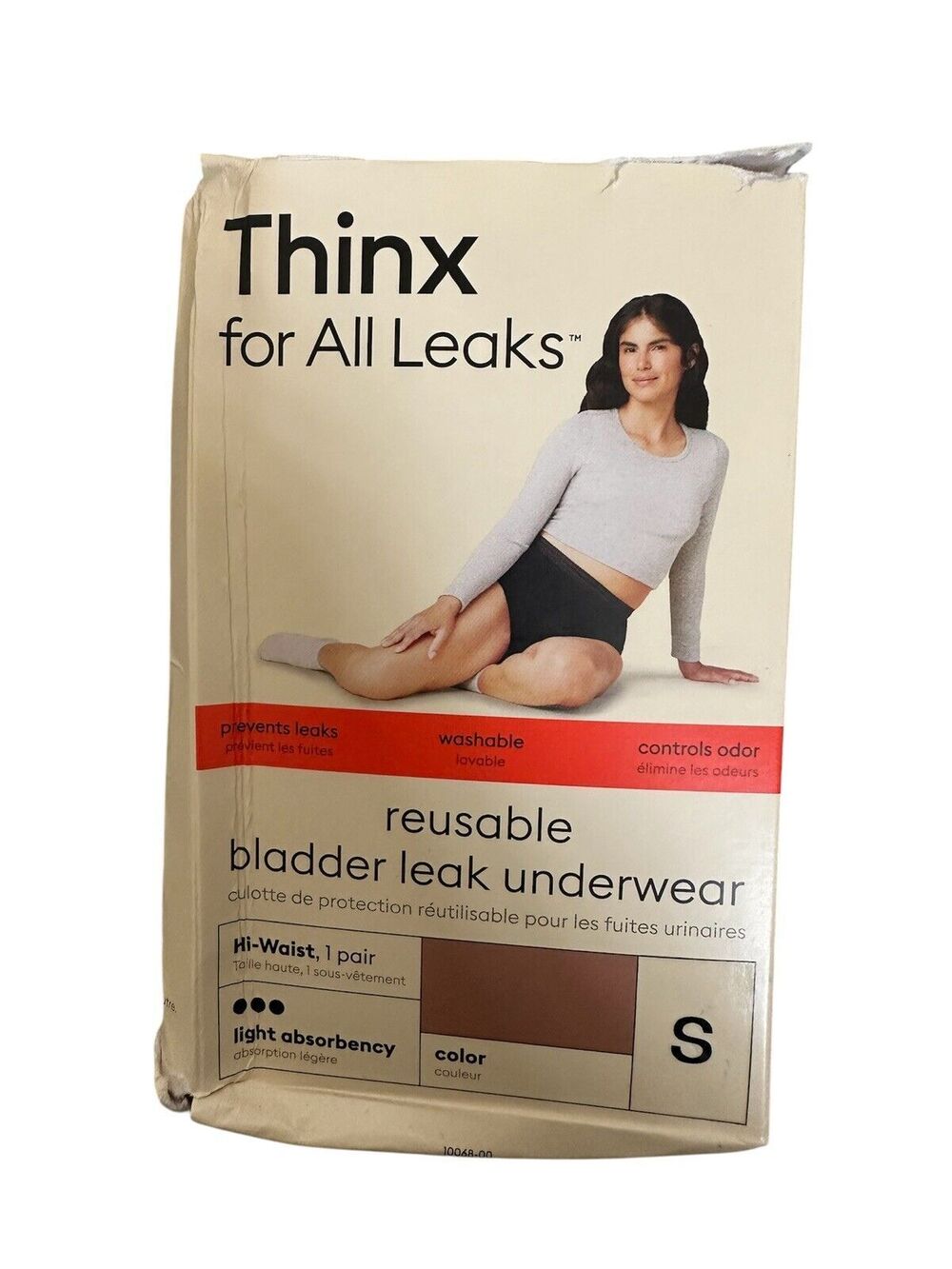 Thinx for All Leaks Women's S Hi Waist Incontinence Underwear Desert Rose